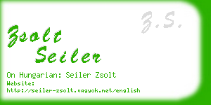 zsolt seiler business card